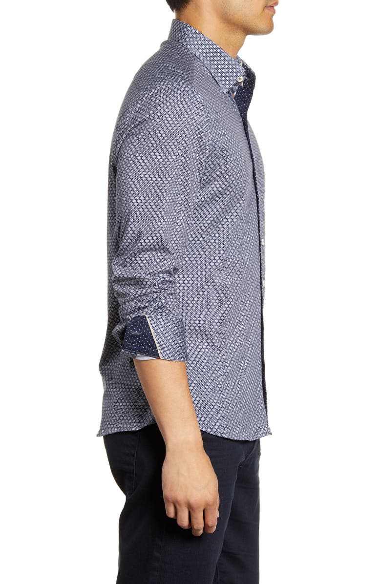 Stone Rose Regular Fit Button-Down Performance Sport Shirt, Alternate, color,