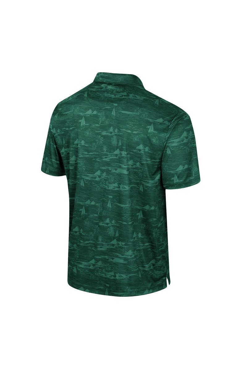COLOSSEUM Men's Colosseum Green Michigan State Spartans Daly Print Polo, Alternate, color, Green