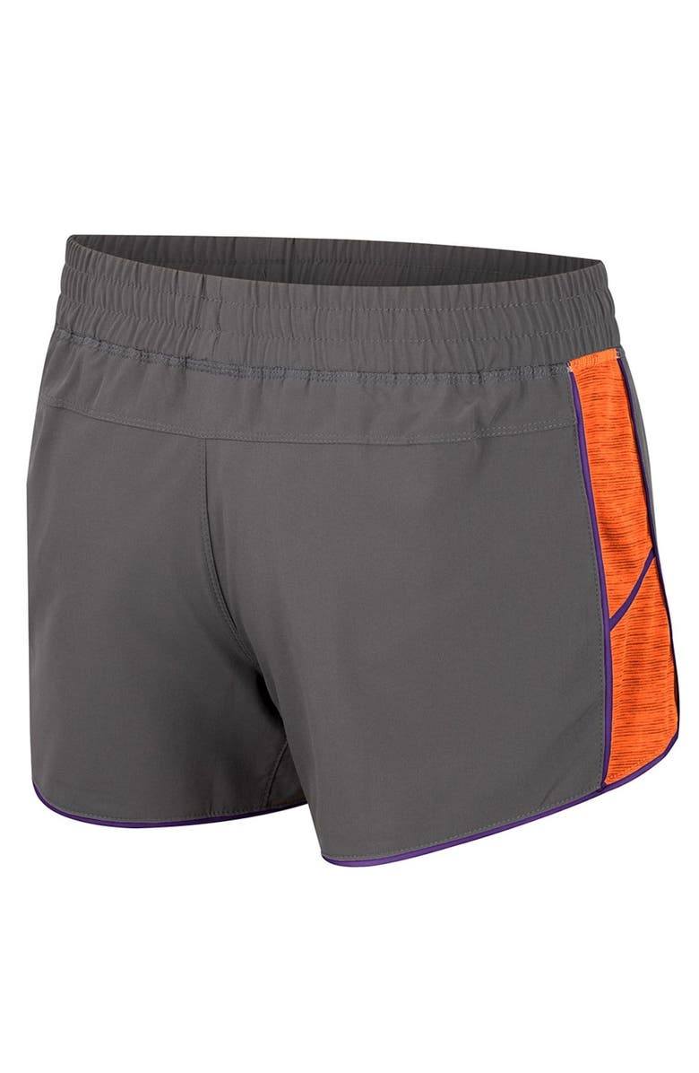 COLOSSEUM Women's Colosseum Gray Clemson Tigers Pull The Switch Running Shorts, Alternate, color, Gray