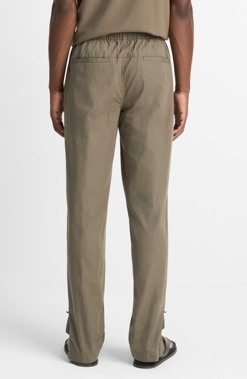 Vince Flat Front Cotton Ripstop Belted Pants