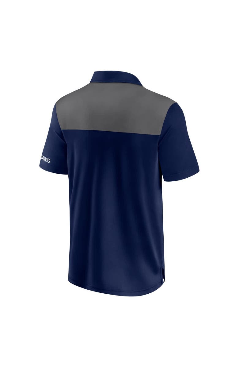 FANATICS Men's Fanatics Navy/Gray Seattle Seahawks Colorblock Polo, Alternate, color, Navy