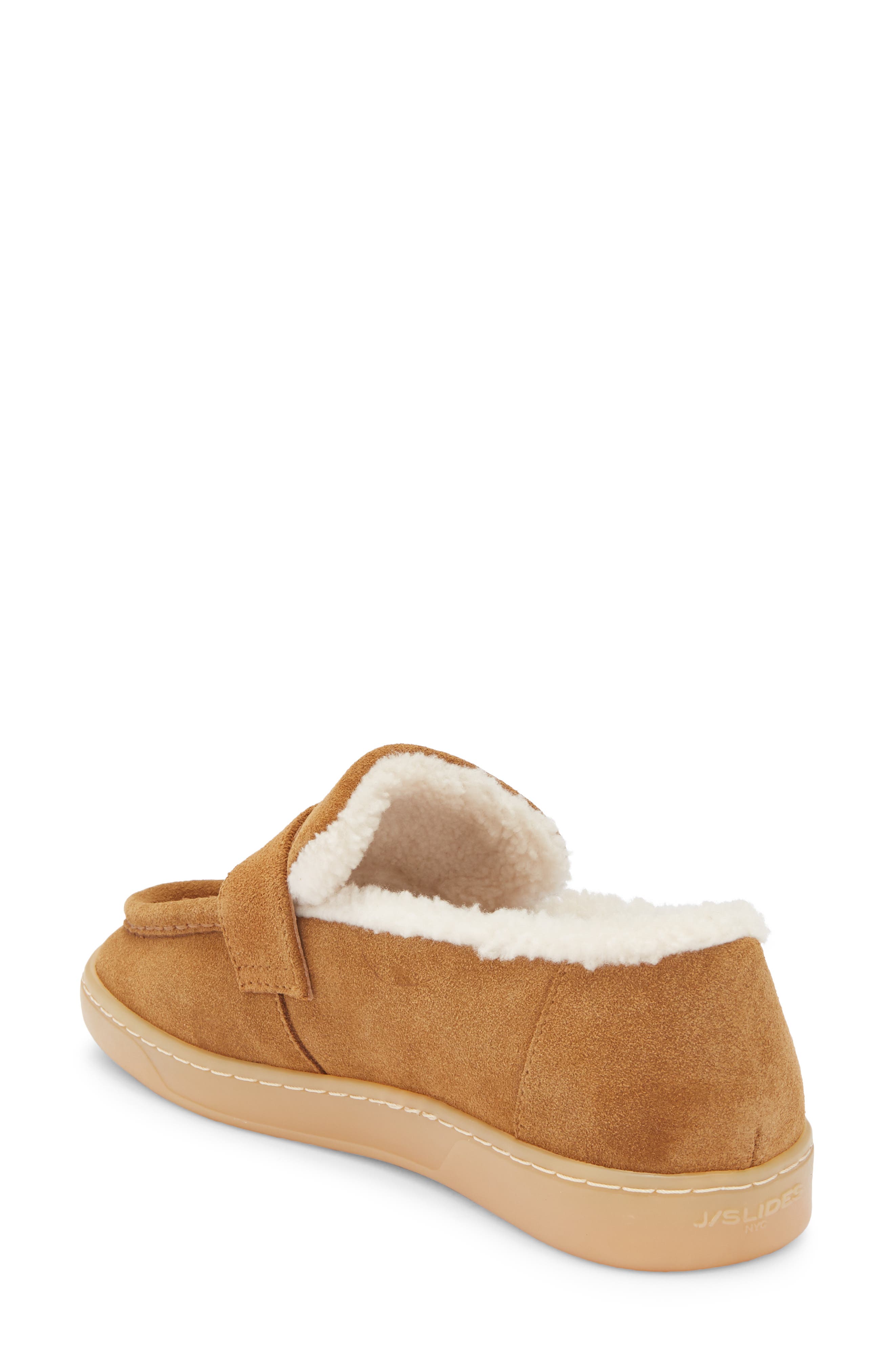 JSlides Hathor Faux Fur Lined Loafer, Alternate, color, Tan