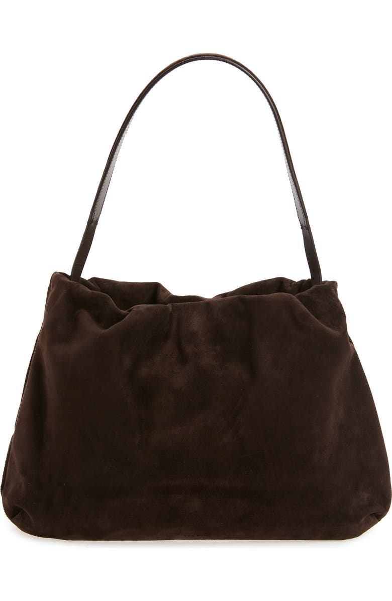 The Row Bourse Suede Shoulder Bag, Alternate, color,