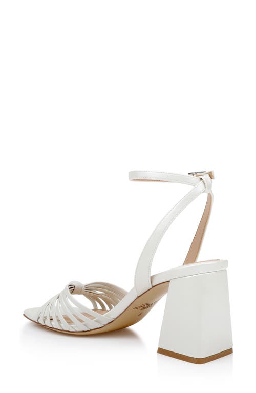 Jewel Badgley Mischka Nariah Ankle Strap Sandal In White Matte