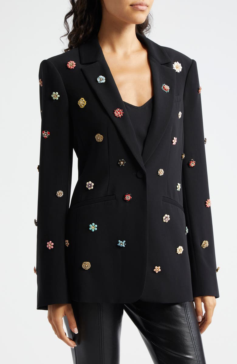 Cinq à Sept Karlie Enamel Flower Blazer, Alternate, color, 