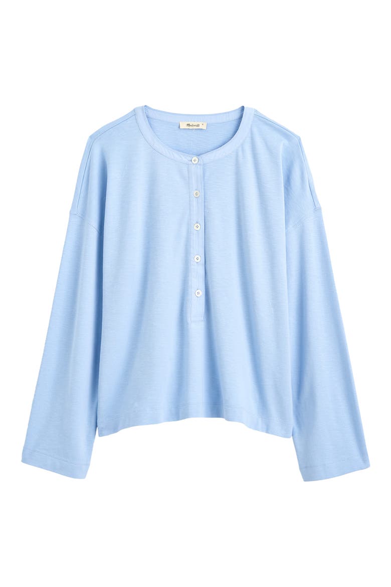 Relaxed Long Sleeve Henley, Main, color, PERI BLUE