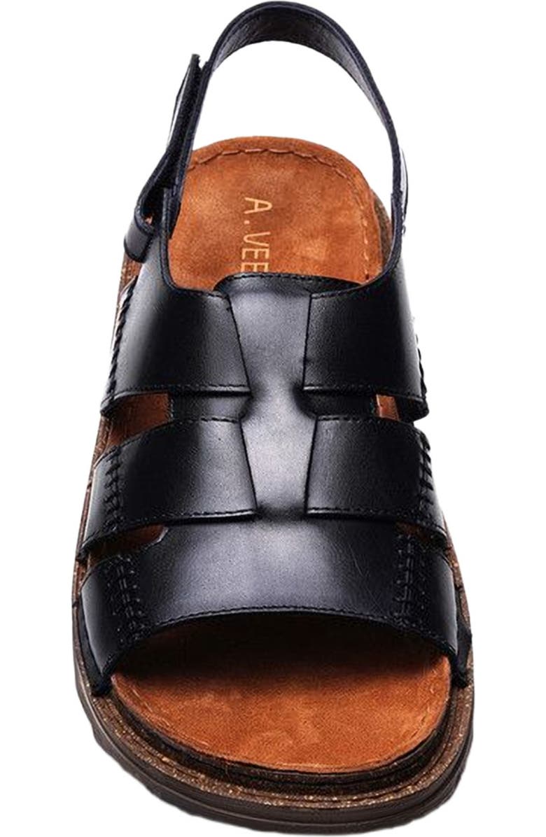 A. Veer Maldiva Back Strap Sandal, Alternate, color, Black Leather