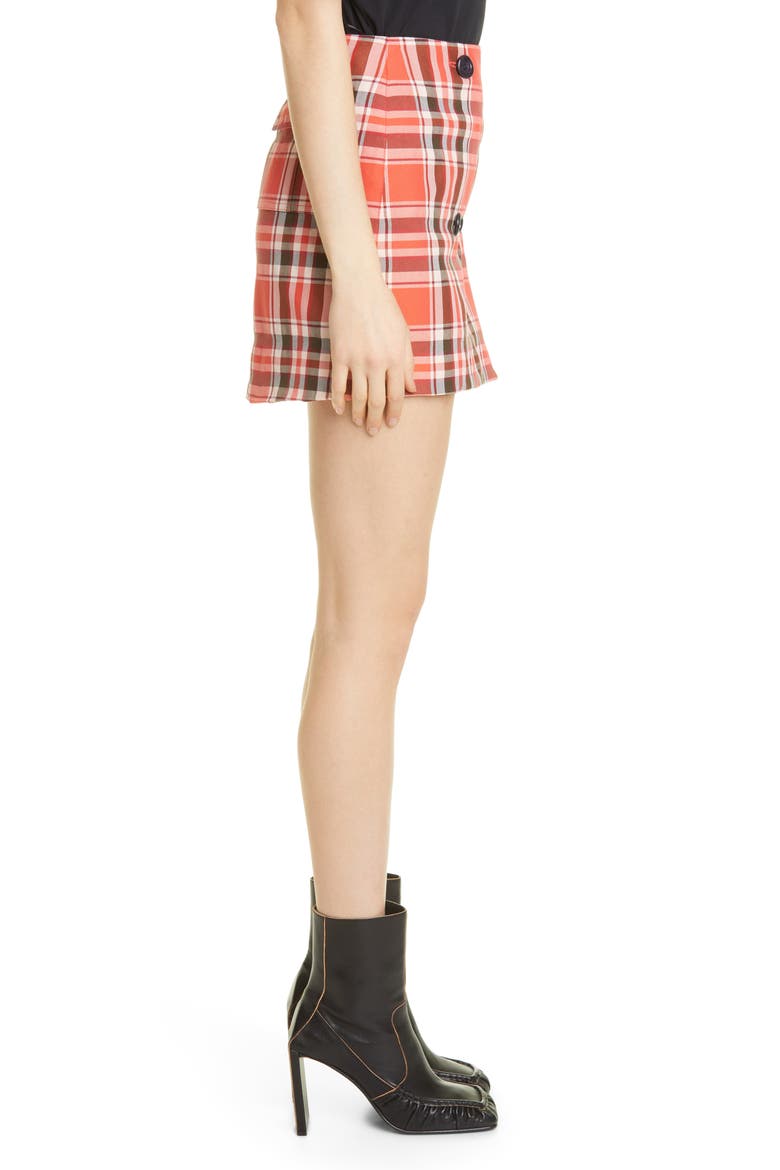 Irri Plaid Miniskirt, Alternate, color, RED/ BROWN