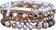 Humanist Beauty Healing Cross 4 Stack Bracelets