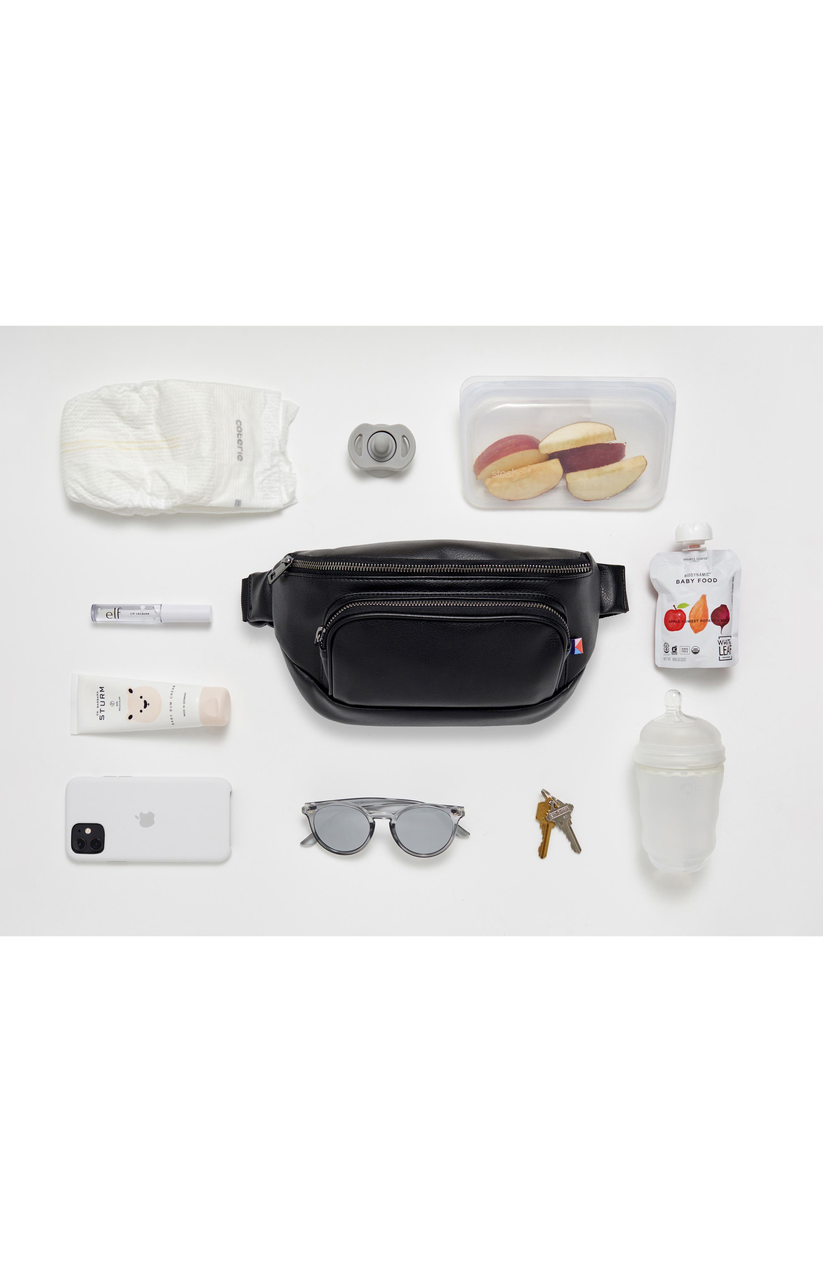 Kibou Faux Leather Diaper Belt Bag, Alternate, color, 