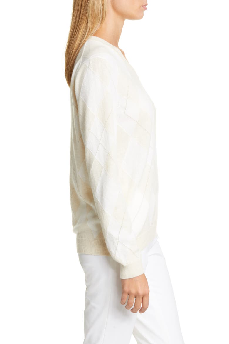 Metallic Argyle Sweater, Alternate, color, CLOUD MULTI