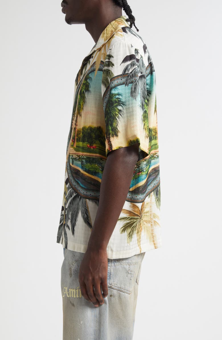 AMIRI Paradise Bowling Shirt, Alternate, color, Multi
