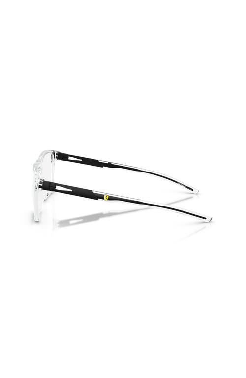 Scuderia Ferrari 55mm Rectangle Optical Glasses In Metallic