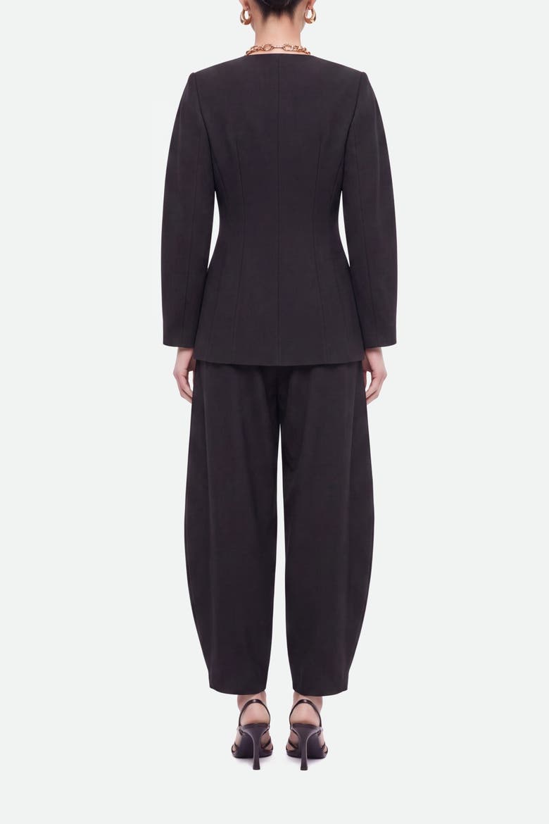 Ring Button Wrap Front Jacket, Alternate, color, Black