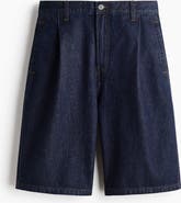 H&M Baggy Pleated Denim Shorts