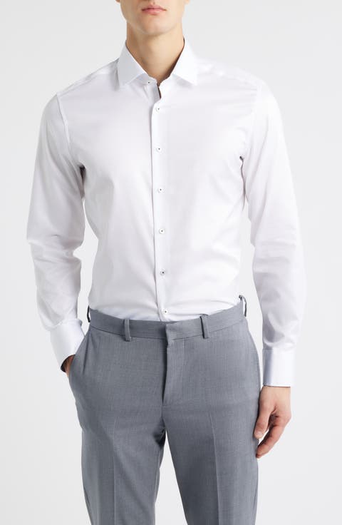 Slim Fit ASDF Non-Iron ASDF Dress Shirt (Regular & Big)