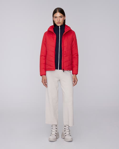 Quartz Co. Camila | Lightweight Hooded Insulated Jacket In Fiery Red