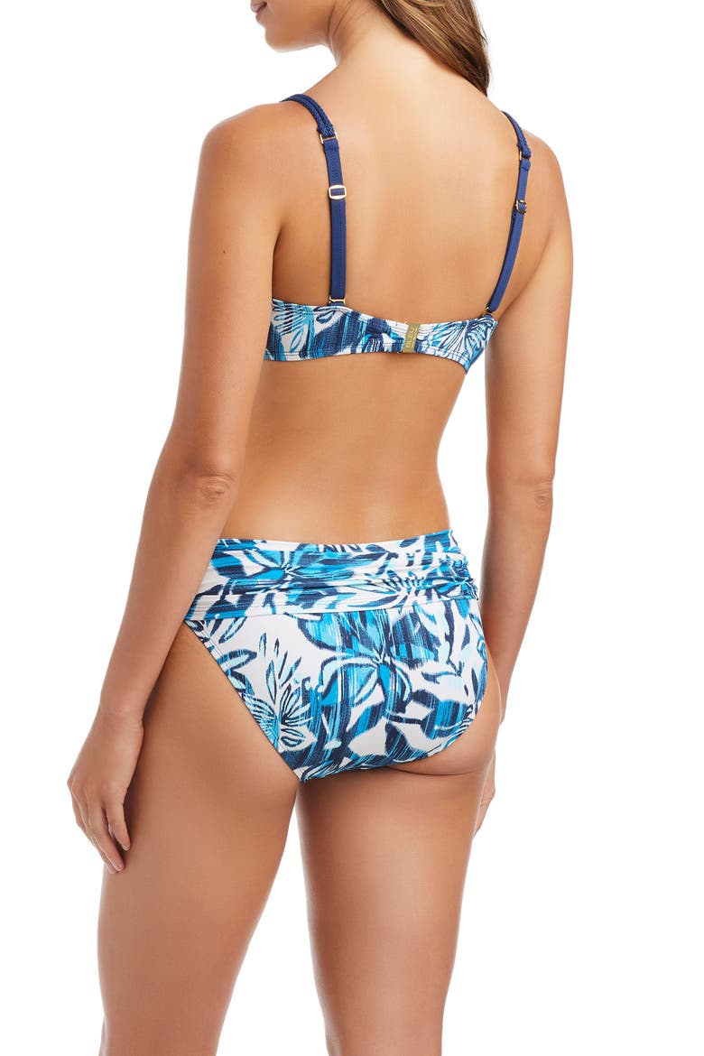 Ring Draped Underwire Bikini Top, Alternate, color, BLUE MULTI