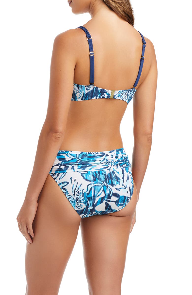 BLEU by Rod Beattie Ring Draped Underwire Bikini Top, Alternate, color, Blue Multi