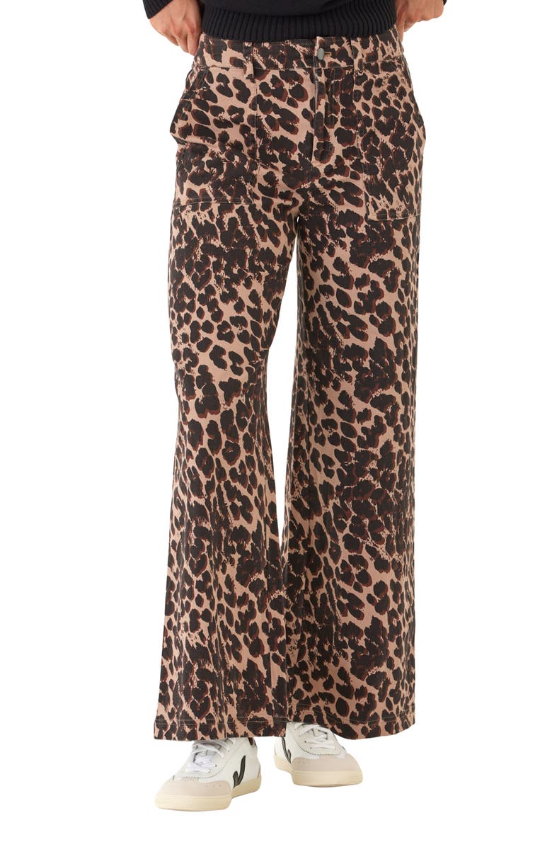 Threads 4 Thought Pamela Animal Print Twill Pants, Main, color, Balsa