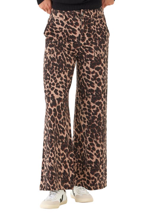 Pamela Animal Print Twill Pants