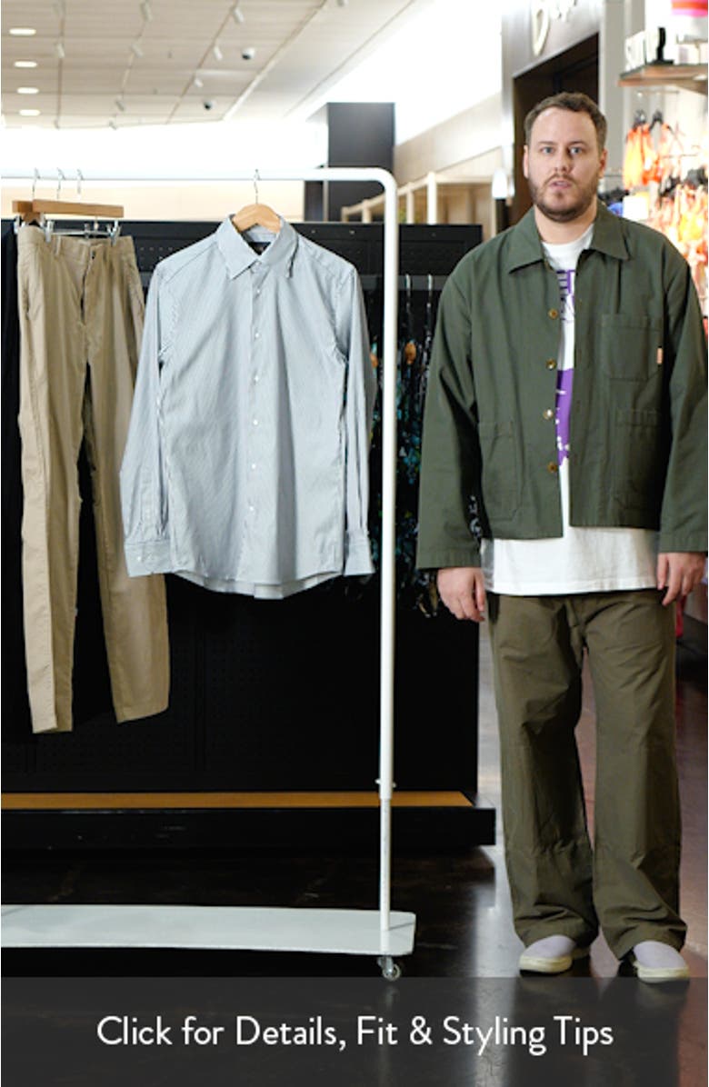 Hays Slim Fit Stripe Stretch Cotton Dress Shirt, sales video thumbnail