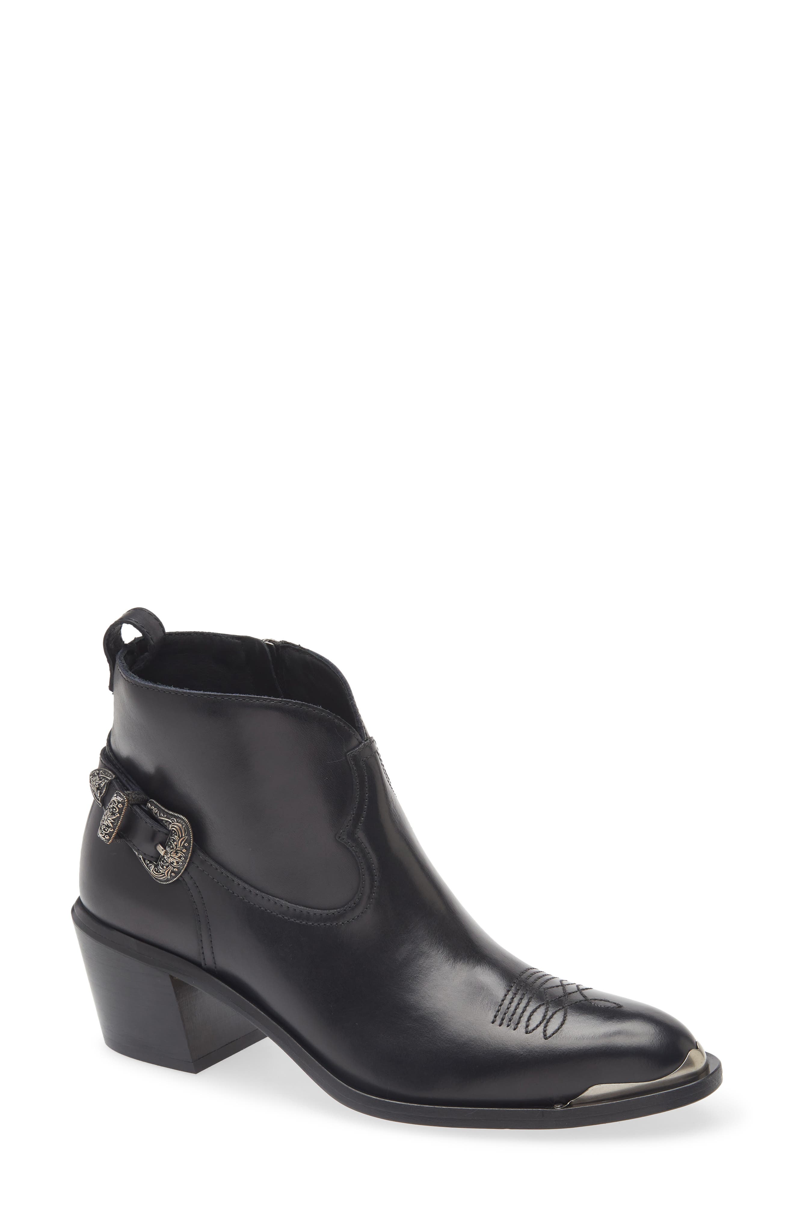 Golden Goose Patty Western Bootie, Main, color, Black