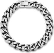 Yield of Men Oxidized Curb Chain Bracelet