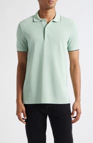 TOM FORD Tipped Lyocell & Cotton Piqué Polo
