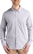 Cutter & Buck Skyline Epic Confidence Stripe Stretch Button-Down Shirt