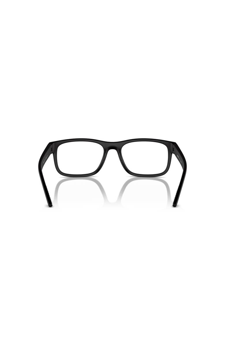 Prada Linea Rossa 52mm Rectangle optical glasses, Alternate, color, Black