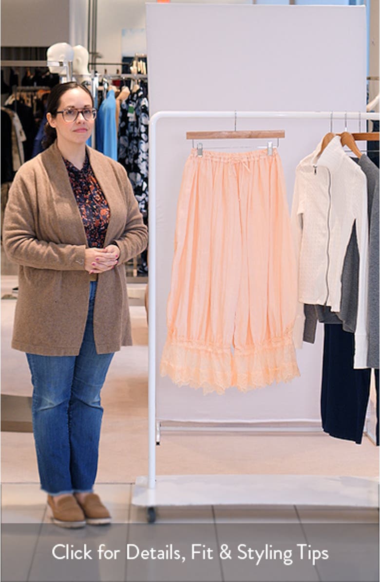 Forever Young Lace Trim Wide Leg Crop Pajama Pants, sales video thumbnail