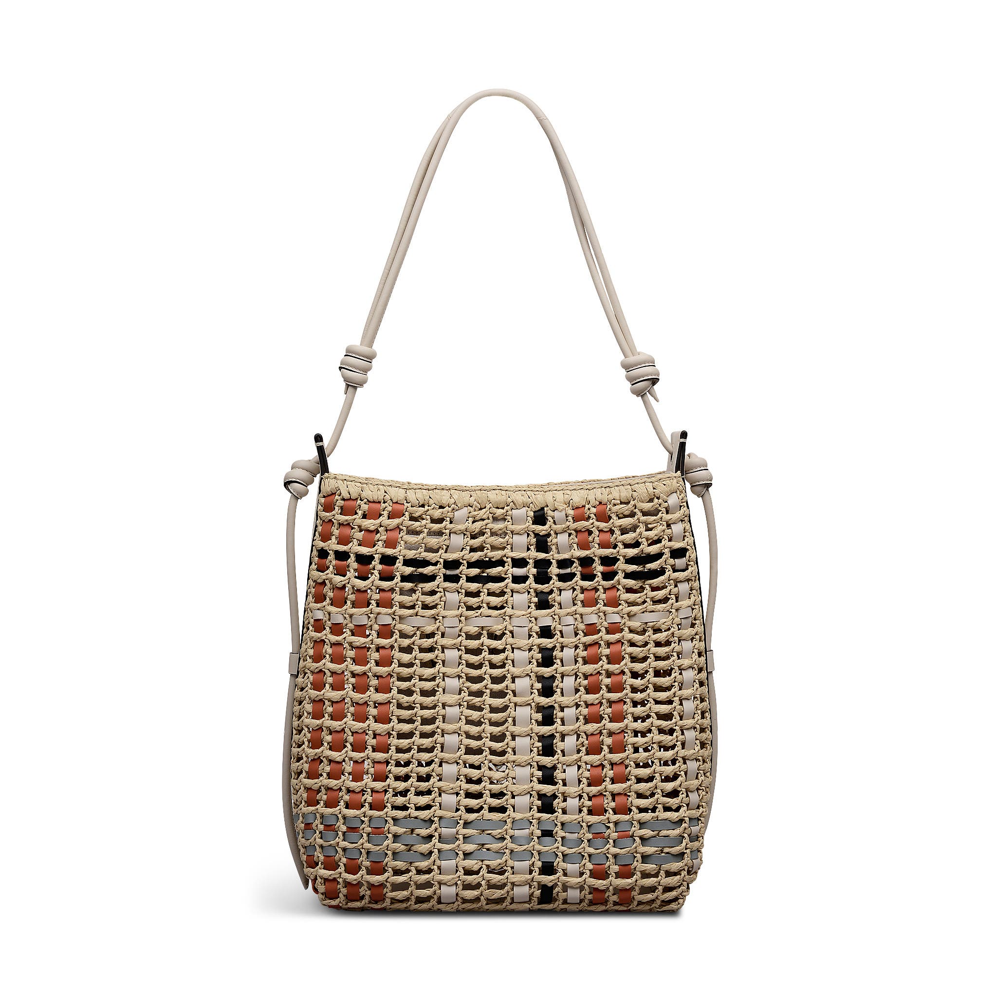 Radley The Camden - Raffia Check Medium Open Top Woven Shoulder Bag, Main, color, Natural