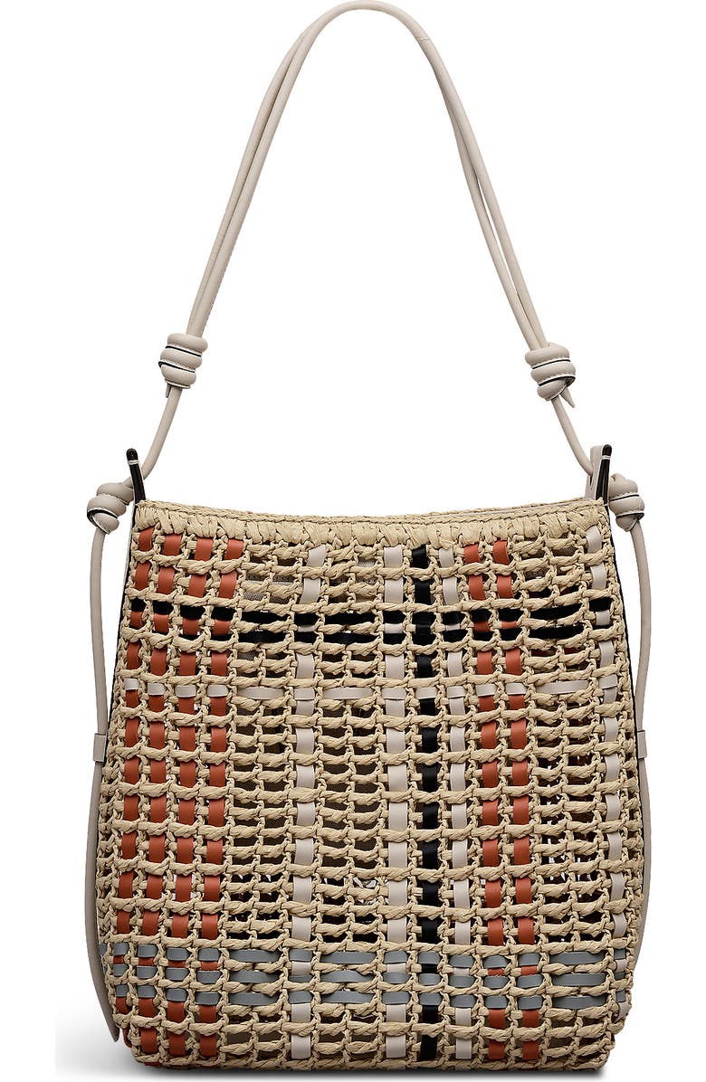 Radley The Camden - Raffia Check Medium Open Top Woven Shoulder Bag, Main, color, Natural