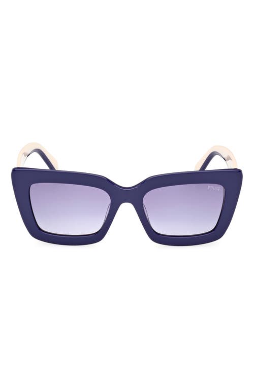 Emilio Pucci 54mm Square Sunglasses in Shiny Blue /Gradient Blue 