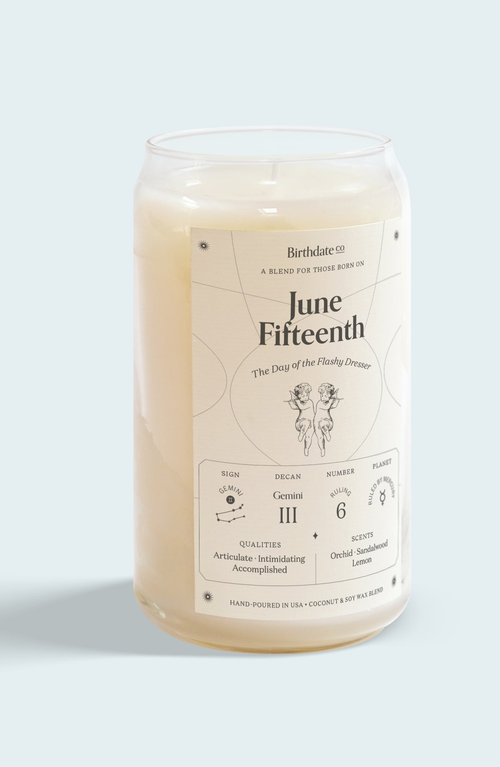 Birthdate Co. The June Birthday Candle In June 15th