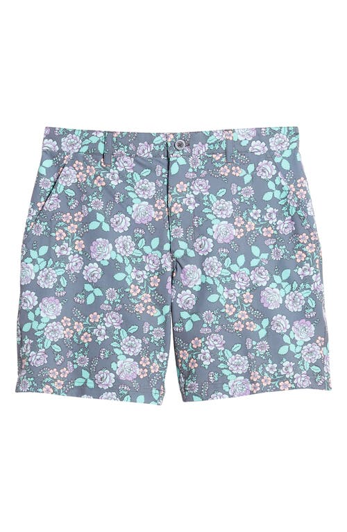 Shop Swannies Chandler Floral Print Golf Shorts In Purple