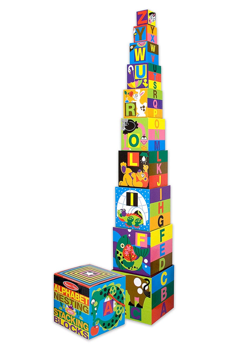 Melissa & Doug Alphabet Nesting Blocks, Alternate, color, 