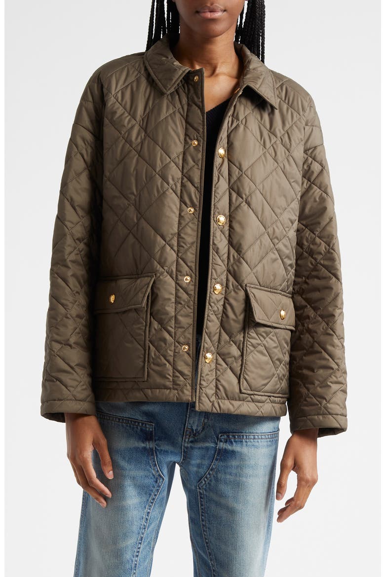 Helah Quilted Jacket, Main, color, ARMY GREEN