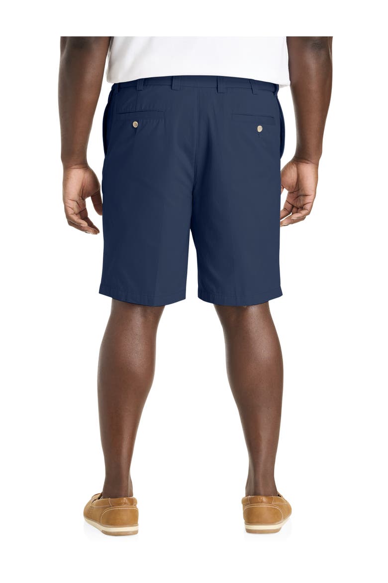 Big & Tall Waist-Relaxer Cotton Shorts, Alternate, color, NAVY