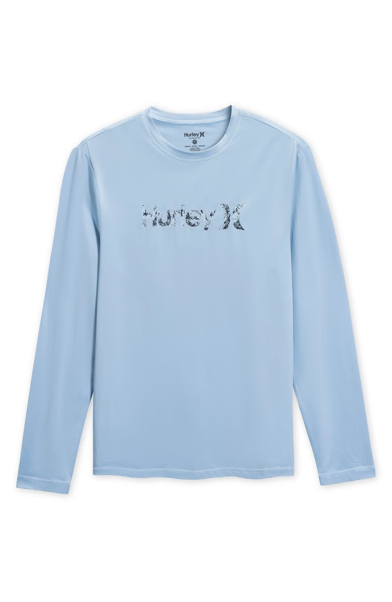 Hurley Double Hi Long Sleeve Sunshirt, Main, color, Baby Blue