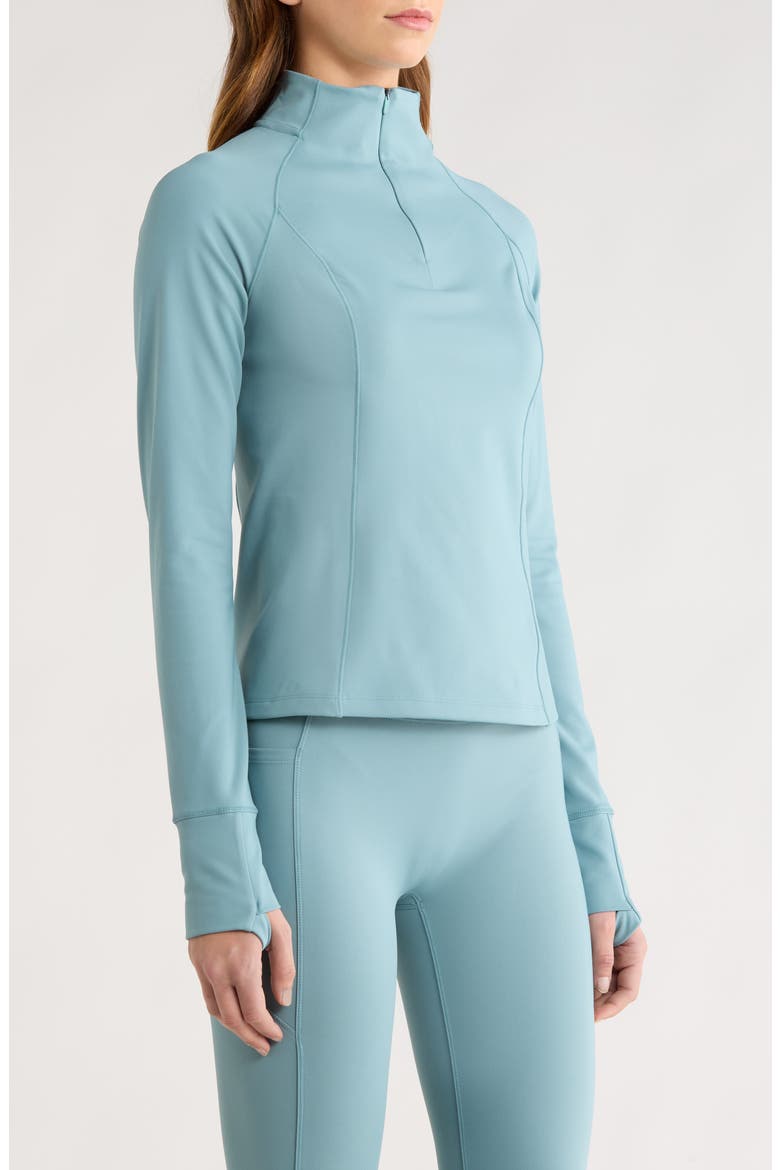 Pacer Fleece Quarter Zip Pullover, Alternate, color, MISTY BLUE