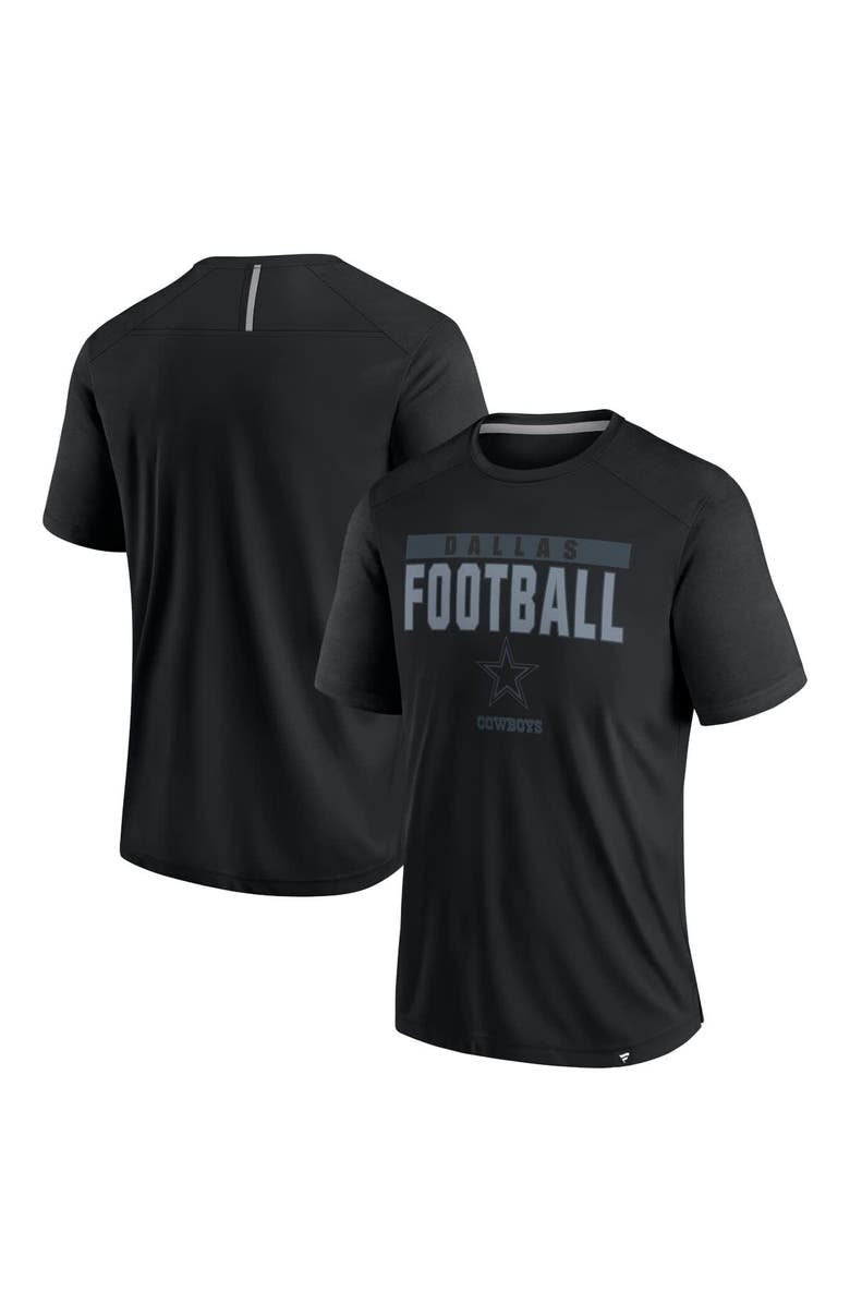 FANATICS Men's Fanatics  Black Dallas Cowboys Defender Blackout T-Shirt, Main, color, Black