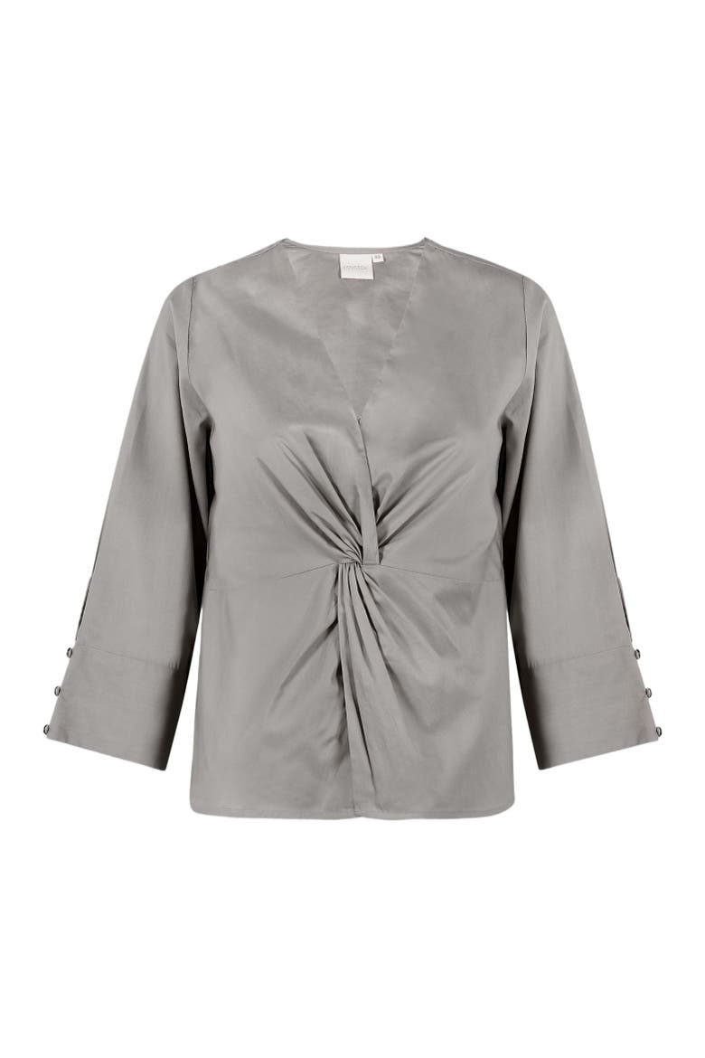 Front Twist Top, Alternate, color, Poplin Ecru