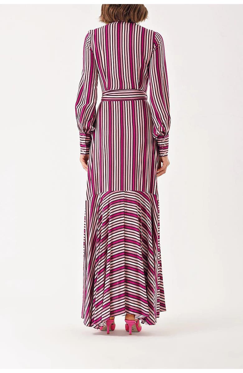 Le Fafo Striped Maxi Wrap Dress, Alternate, color, Striped Pink