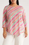 RUBY RD Sublimation Stripe Top