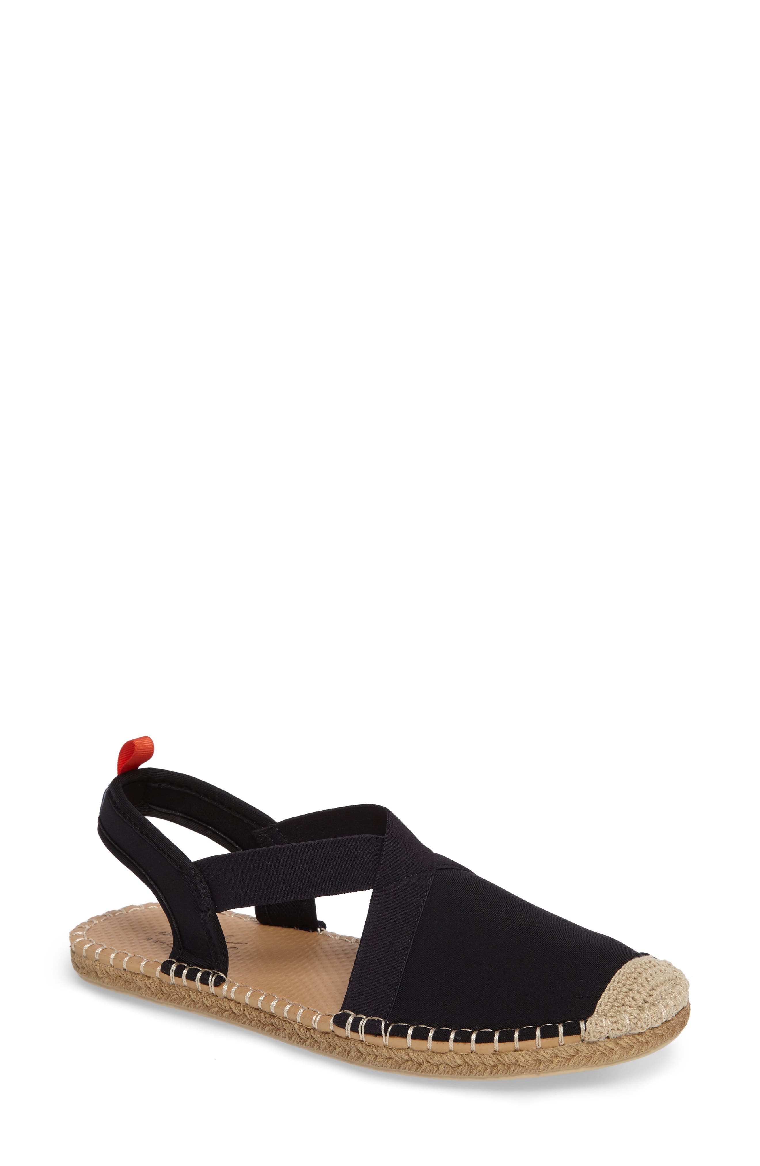 Slingback Espadrille Water Shoe, Main, color, BLACK