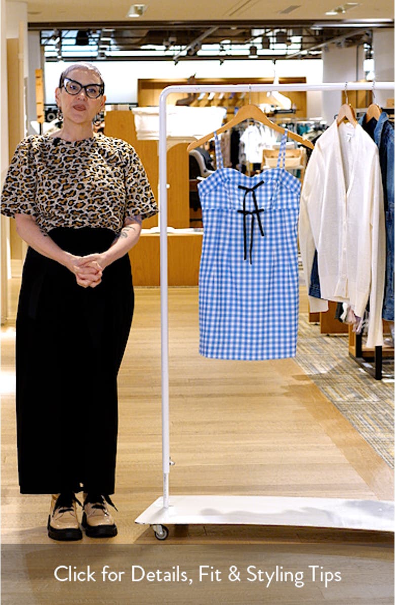 Gingham Cotton Minidress, sales video thumbnail