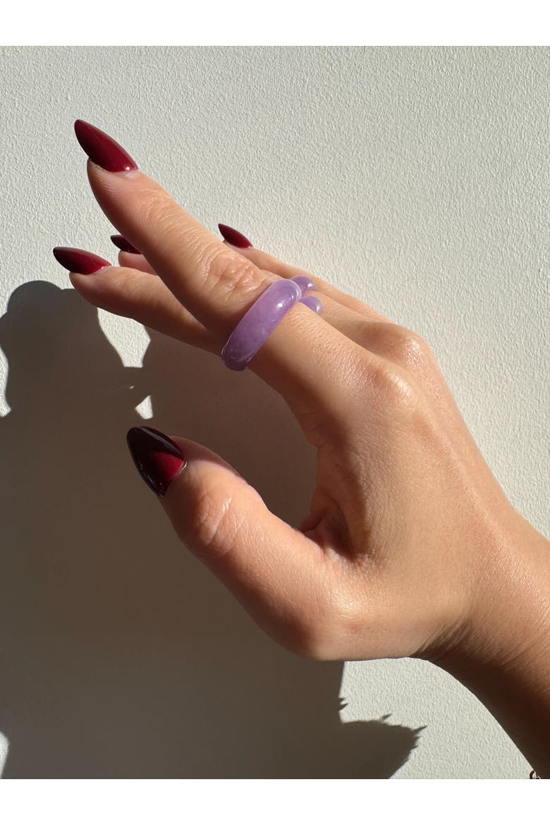 Lilac Purple Jade Ring, Alternate, color, Purple