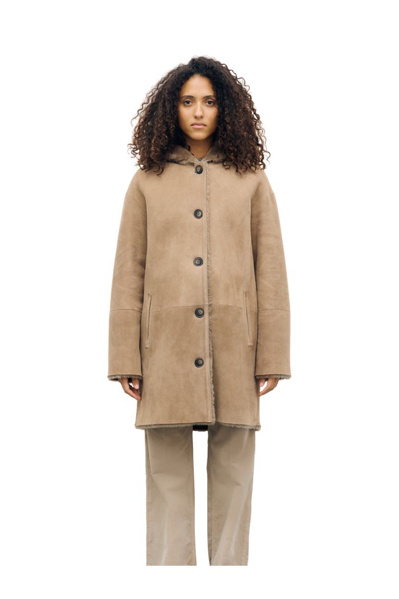 Flora Oversized Hooded Longline Coat, Main, color, Camel